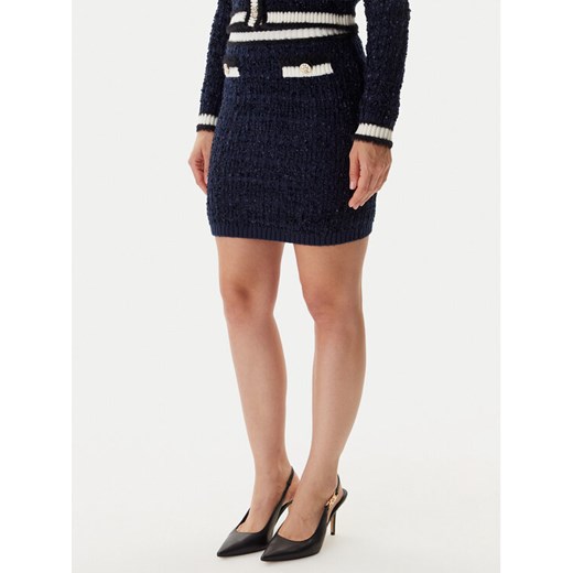 Guess Spódnica ołówkowa W5BD1X Z4090 Granatowy Slim Fit ze sklepu MODIVO w kategorii Spódnice - zdjęcie 186032697