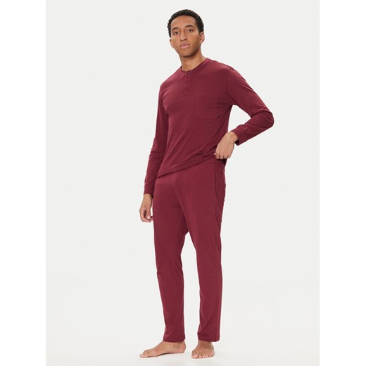 United Colors Of Benetton Piżama 3VD04P02W Bordowy Regular Fit ze sklepu MODIVO w kategorii Piżamy męskie - zdjęcie 186032736