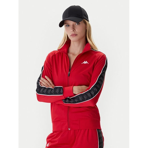 Kappa Bluza 301PSC0 Czerwony Slim Fit ze sklepu MODIVO w kategorii Bluzy damskie - zdjęcie 186032785