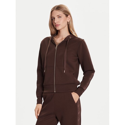 Guess Bluza W5YQ05 KBYE2 Brązowy Regular Fit ze sklepu MODIVO w kategorii Bluzy damskie - zdjęcie 186032966