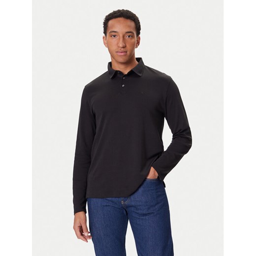 Calvin Klein Polo LV040EM909 Czarny Regular Fit ze sklepu MODIVO w kategorii T-shirty męskie - zdjęcie 186032988