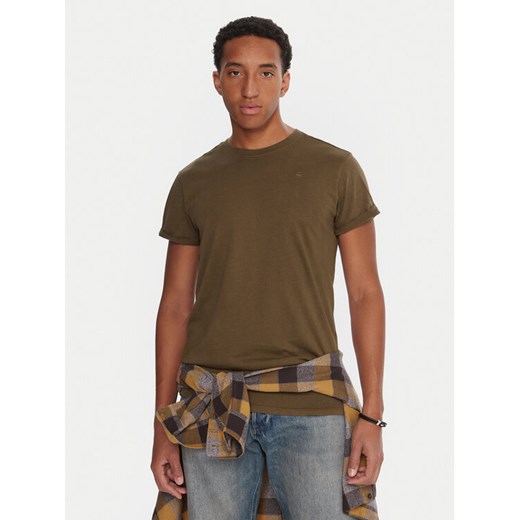 G-Star Raw T-Shirt Lash D16396-2653 Khaki Regular Fit ze sklepu MODIVO w kategorii T-shirty męskie - zdjęcie 186033067