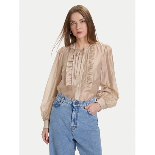 ViCOLO Bluzka TF0256 Beżowy Regular Fit ze sklepu MODIVO w kategorii Bluzki damskie - zdjęcie 186033107