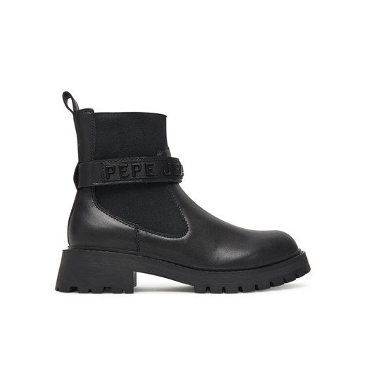 Pepe Jeans Botki Stacy Glow W PLS500026 Czarny ze sklepu MODIVO w kategorii Botki - zdjęcie 186033205