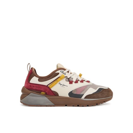 Pepe Jeans Sneakersy Stoke Sport M PMS600013 Brązowy ze sklepu MODIVO w kategorii Buty sportowe męskie - zdjęcie 186033236