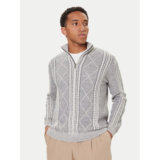 Guess Sweter M5BR44 Z2ZK2 Szary Regular Fit ze sklepu MODIVO w kategorii Swetry męskie - zdjęcie 186033297