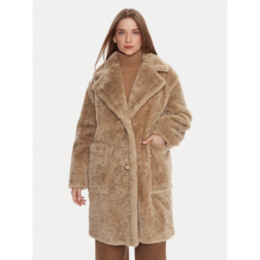 BOSS Kożuch C_Catedy 50548583 Beżowy Relaxed Fit ze sklepu MODIVO w kategorii Kożuchy - zdjęcie 186033299