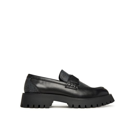 Guess Loafersy FMFZIA LEL14 Czarny ze sklepu MODIVO w kategorii Półbuty męskie - zdjęcie 186033326