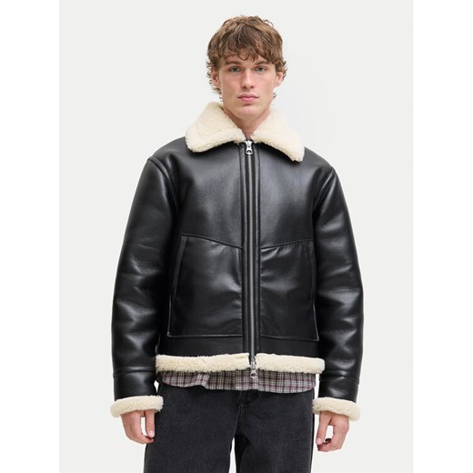 Jack & Jones Kurtka z imitacji skóry Liverpool 12282948 Czarny Regular Fit ze sklepu MODIVO w kategorii Kurtki męskie - zdjęcie 186033386