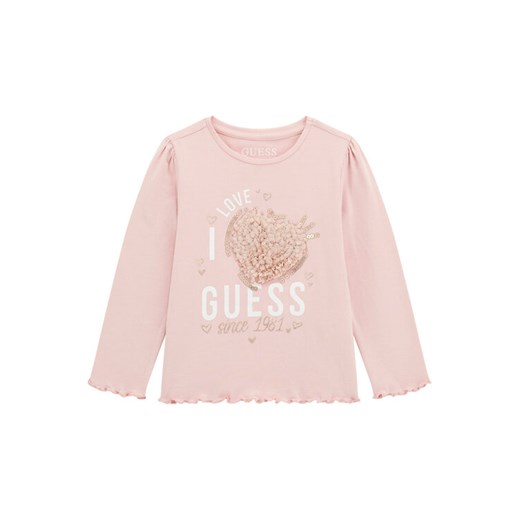 Guess Bluzka K5BI14 J1314 Różowy Regular Fit ze sklepu MODIVO w kategorii Bluzki dziewczęce - zdjęcie 186033395
