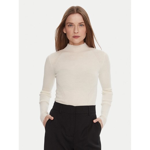 TWINSET Sweter 252TT3111 Écru Slim Fit ze sklepu MODIVO w kategorii Swetry damskie - zdjęcie 186033409