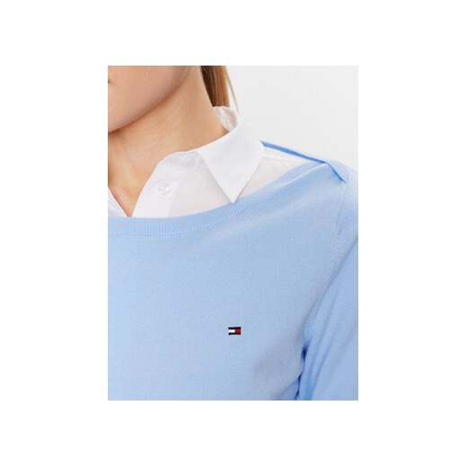 Tommy Hilfiger Sweter WW0WW37938 Błękitny Regular Fit Tommy Hilfiger XS MODIVO