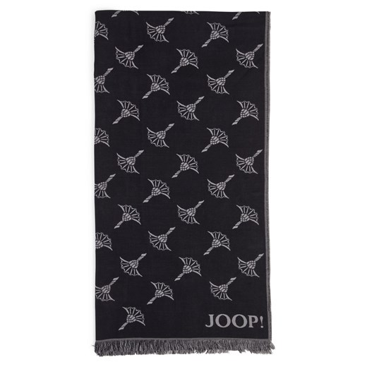 JOOP! Męski tkany szalik z zawartością wełny - Feris Mężczyźni Modal czarny wzorzysty ze sklepu vangraaf w kategorii Szaliki męskie - zdjęcie 186057949