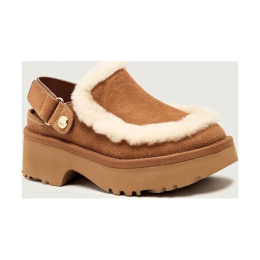 UGG Mule ESMEE CLOG |zamsz |shearling | z dodatkiem wełny ze sklepu Gomez Fashion Store w kategorii Klapki damskie - zdjęcie 186058119