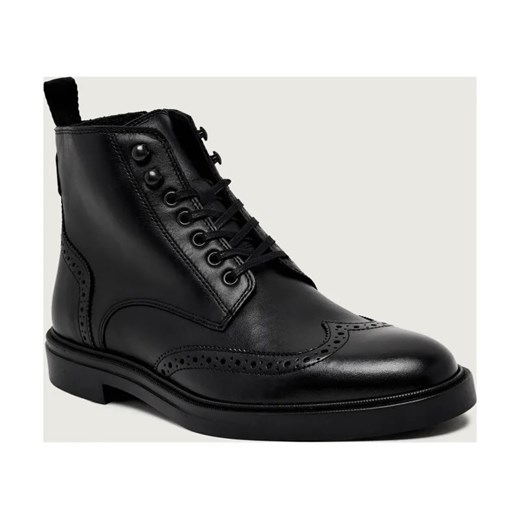 BOSS BLACK Skórzane buty wysokie Calev_Halb_ltbrfb ze sklepu Gomez Fashion Store w kategorii Buty zimowe męskie - zdjęcie 186058259
