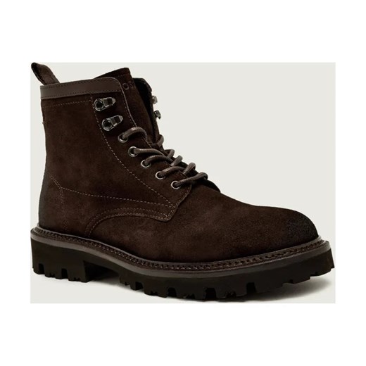 BOSS BLACK Skórzane trapery Julyo_Halb_sdlt ze sklepu Gomez Fashion Store w kategorii Buty zimowe męskie - zdjęcie 186058277