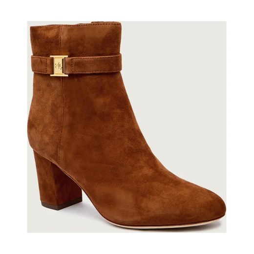 LAUREN RALPH LAUREN Skórzane botki na słupku KELLIE ze sklepu Gomez Fashion Store w kategorii Botki - zdjęcie 186058527