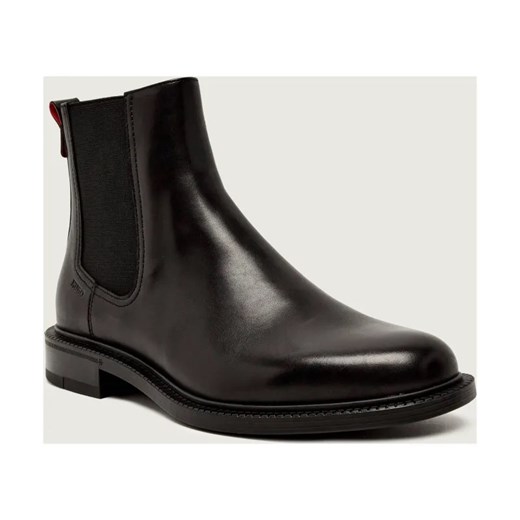 HUGO Skórzane sztyblety Lysander_cheb_lt ze sklepu Gomez Fashion Store w kategorii Buty zimowe męskie - zdjęcie 186058567