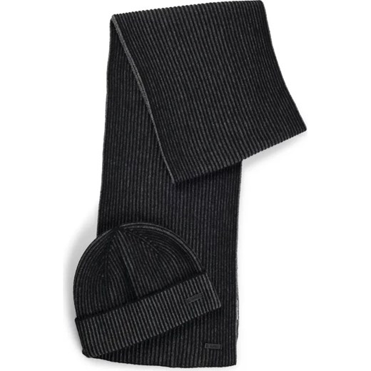 BOSS BLACK Szal + czapka Ercole | z dodatkiem wełny i kaszmiru ze sklepu Gomez Fashion Store w kategorii Szaliki męskie - zdjęcie 186058936
