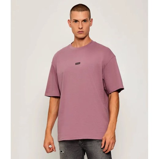 Hugo Blue T-shirt Nalono | Relaxed fit ze sklepu Gomez Fashion Store w kategorii T-shirty męskie - zdjęcie 186059008