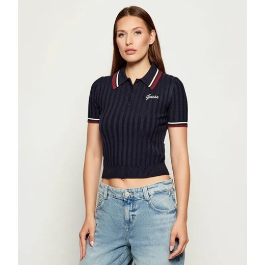 GUESS ACTIVE Polo SABINA | Slim Fit | z dodatkiem wełny ze sklepu Gomez Fashion Store w kategorii Swetry damskie - zdjęcie 186059097