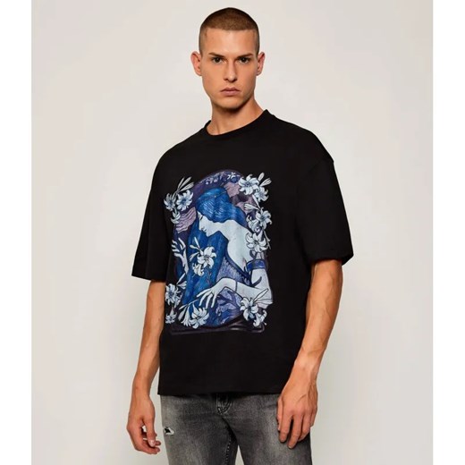 HUGO T-shirt Difluro | Oversize fit ze sklepu Gomez Fashion Store w kategorii T-shirty męskie - zdjęcie 186059326