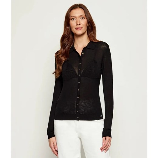 Elisabetta Franchi Wełniany kardigan | Slim Fit ze sklepu Gomez Fashion Store w kategorii Swetry damskie - zdjęcie 186059375