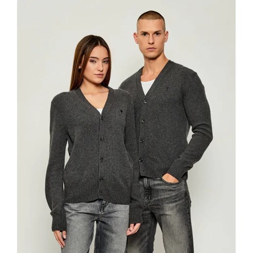 AMI Paris Kaszmirowy kardigan | Regular Fit | z dodatkiem wełny ze sklepu Gomez Fashion Store w kategorii Swetry damskie - zdjęcie 186059456