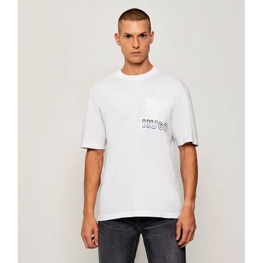 Hugo Blue T-shirt Nogoste | Regular Fit ze sklepu Gomez Fashion Store w kategorii T-shirty męskie - zdjęcie 186059627