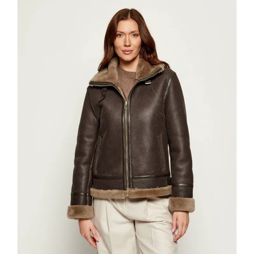 Joop! Skórzana kurtka | Regular Fit | z dodatkiem wełny ze sklepu Gomez Fashion Store w kategorii Kurtki damskie - zdjęcie 186067806