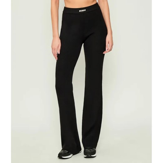 GUESS ACTIVE Spodnie dzianinowe FLAMINIA | flare fit | z dodatkiem wełny ze sklepu Gomez Fashion Store w kategorii Spodnie damskie - zdjęcie 186067839