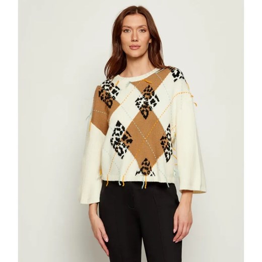 Marc Cain Wełniany sweter | Oversize fit ze sklepu Gomez Fashion Store w kategorii Swetry damskie - zdjęcie 186067858