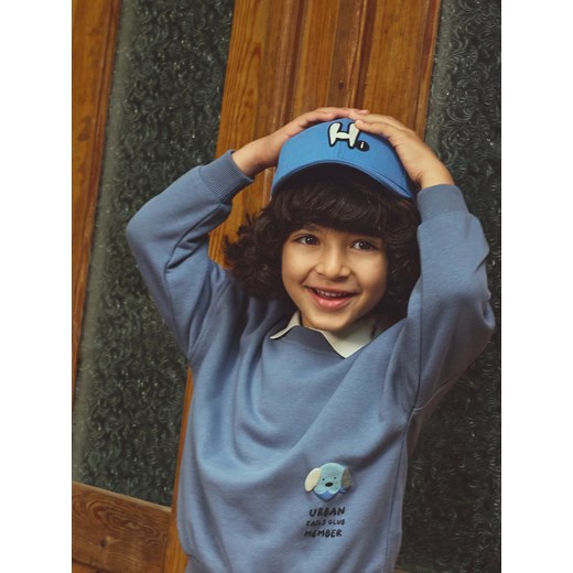 Reserved - Bawełniana bluza - granatowy ze sklepu Reserved w kategorii Bluzy chłopięce - zdjęcie 186068209