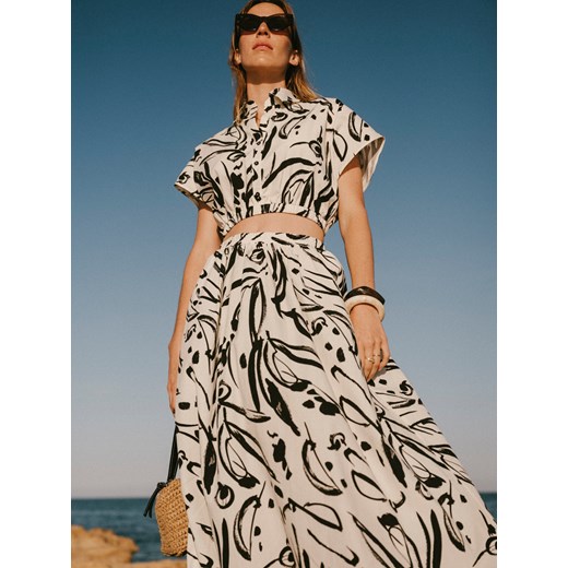 Reserved - Krótka koszula kimono - czarny ze sklepu Reserved w kategorii Koszule damskie - zdjęcie 186068318