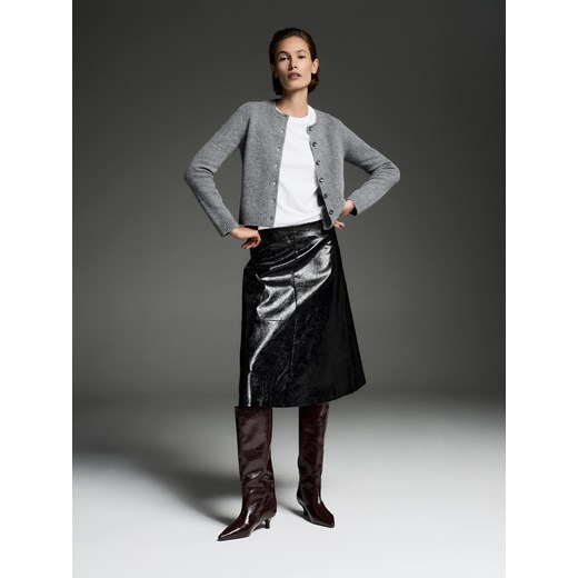 Reserved - Kozaki na obcasie kitten - bordowy ze sklepu Reserved w kategorii Kozaki damskie - zdjęcie 186068795