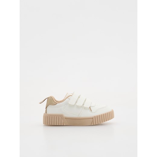 Reserved - Trampki na rzepy - złamana biel ze sklepu Reserved w kategorii Buty sportowe dziecięce - zdjęcie 186070295