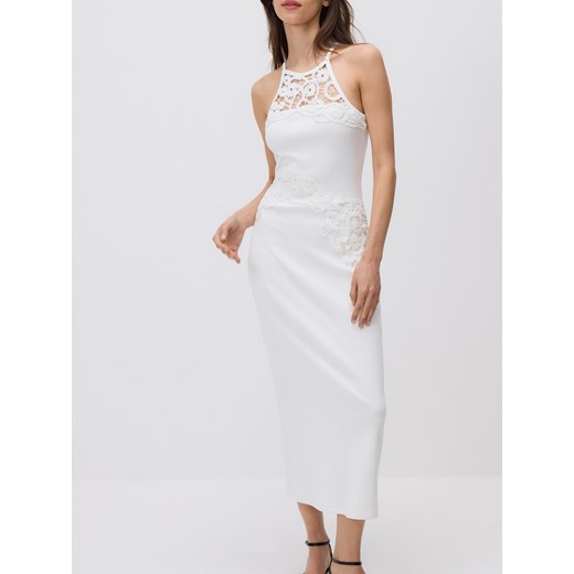 Reserved - Bawełniana sukienka maxi - biały ze sklepu Reserved w kategorii Sukienki - zdjęcie 186071517