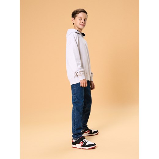 Sinsay - Bluza hoodie ze ściągaczami - szary Sinsay 164 (13-14 l) Sinsay