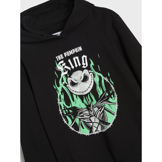 Sinsay - Bluza hoodie Nightmare Before Christmas - szary Sinsay 158 (12-13 l) Sinsay