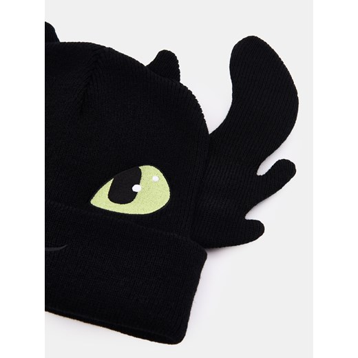 Sinsay - Czapka z elementami 3D How to train Your Dragon - czarny Sinsay M Sinsay