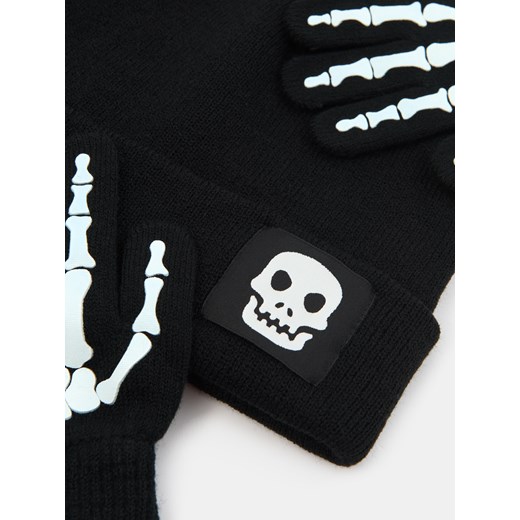 Sinsay - Komplet: czapka i rękawiczki - czarny Sinsay S Sinsay