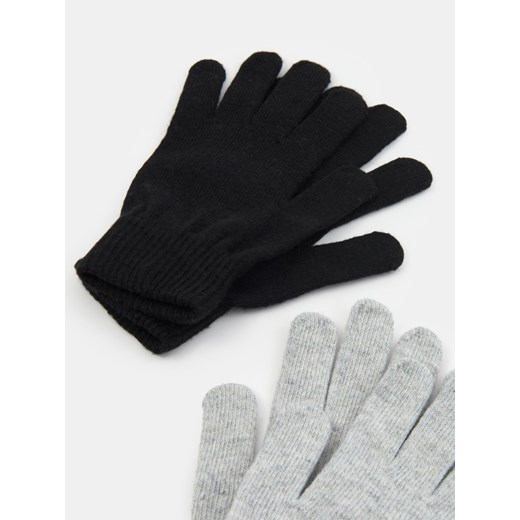 Sinsay - Rękawiczki 2 pack - szary Sinsay One Size Sinsay