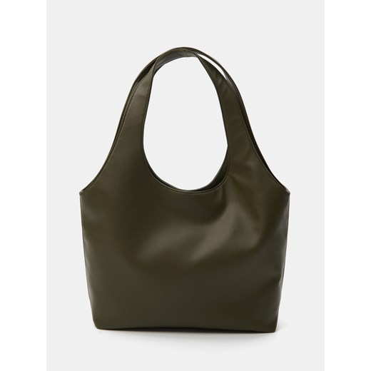 Sinsay - Torebka worek z imitacji skóry - khaki Sinsay One Size Sinsay