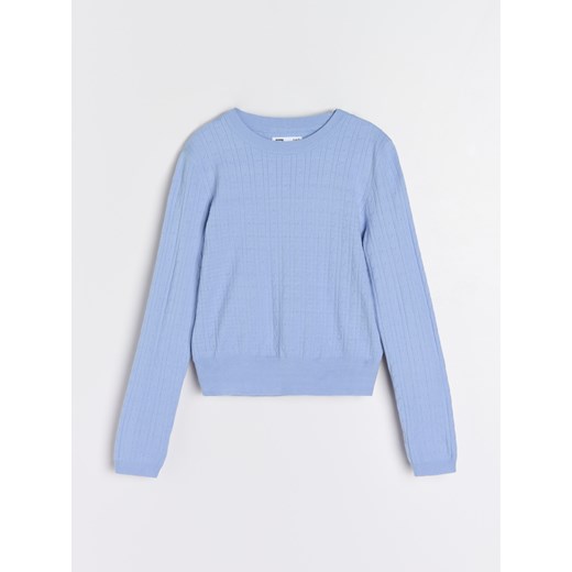 Sinsay - Sweter w prążki - błękitny Sinsay L Sinsay