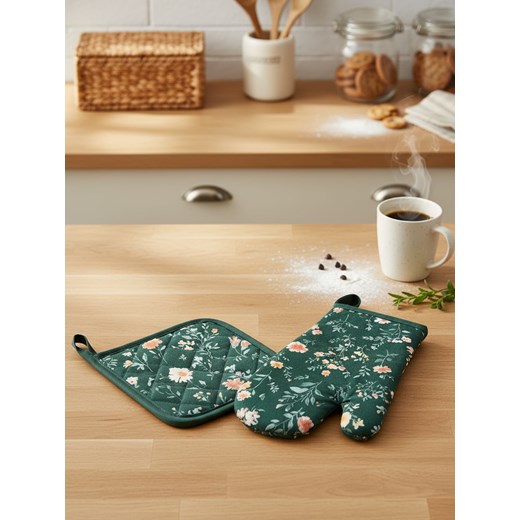 Sinsay - Łapki kuchenne 2 pack - zielony Sinsay One Size Sinsay