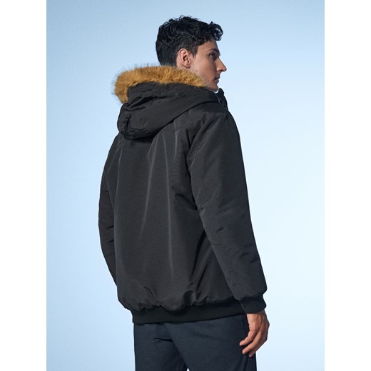 Sinsay - Ocieplana kurtka bomberka z kapturem - szary Sinsay 2XL Sinsay