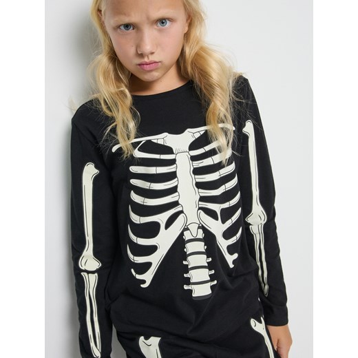 Sinsay - Piżama świecąca w ciemności - czarny Sinsay 164 (13-14 l) Sinsay