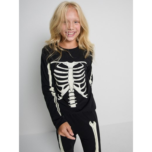 Sinsay - Piżama świecąca w ciemności - czarny Sinsay 170 (14-15 l) Sinsay