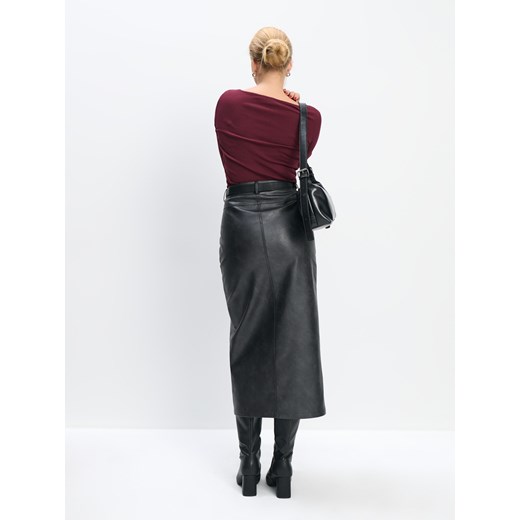 Sinsay - Bluzka z długimi rękawami - czerwony Sinsay L Sinsay