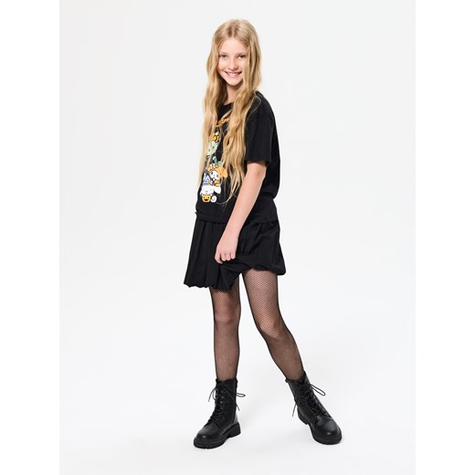 Sinsay - Bawełniana koszulka z motywem halloweenowym Hello Kitty - czarny Sinsay 140 (9-10 l) Sinsay